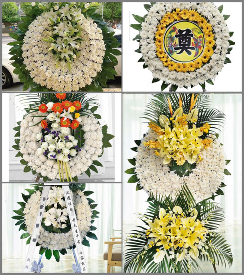 湖北咸宁市咸安区温泉街道花圈速递